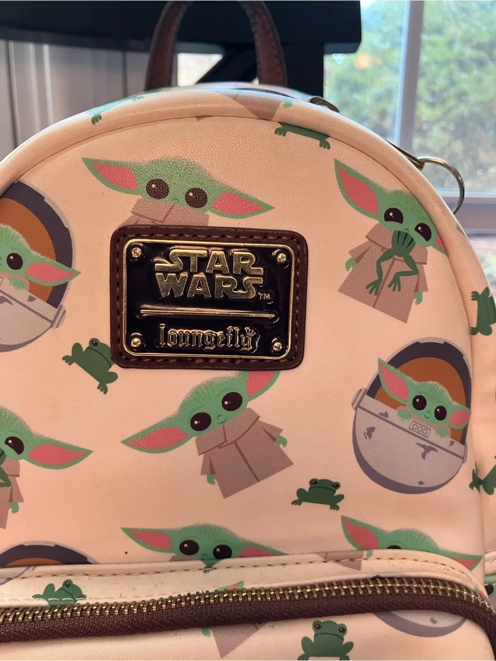Loungefly Beige Baby Yoda (The Child) Kids Mini Backpack